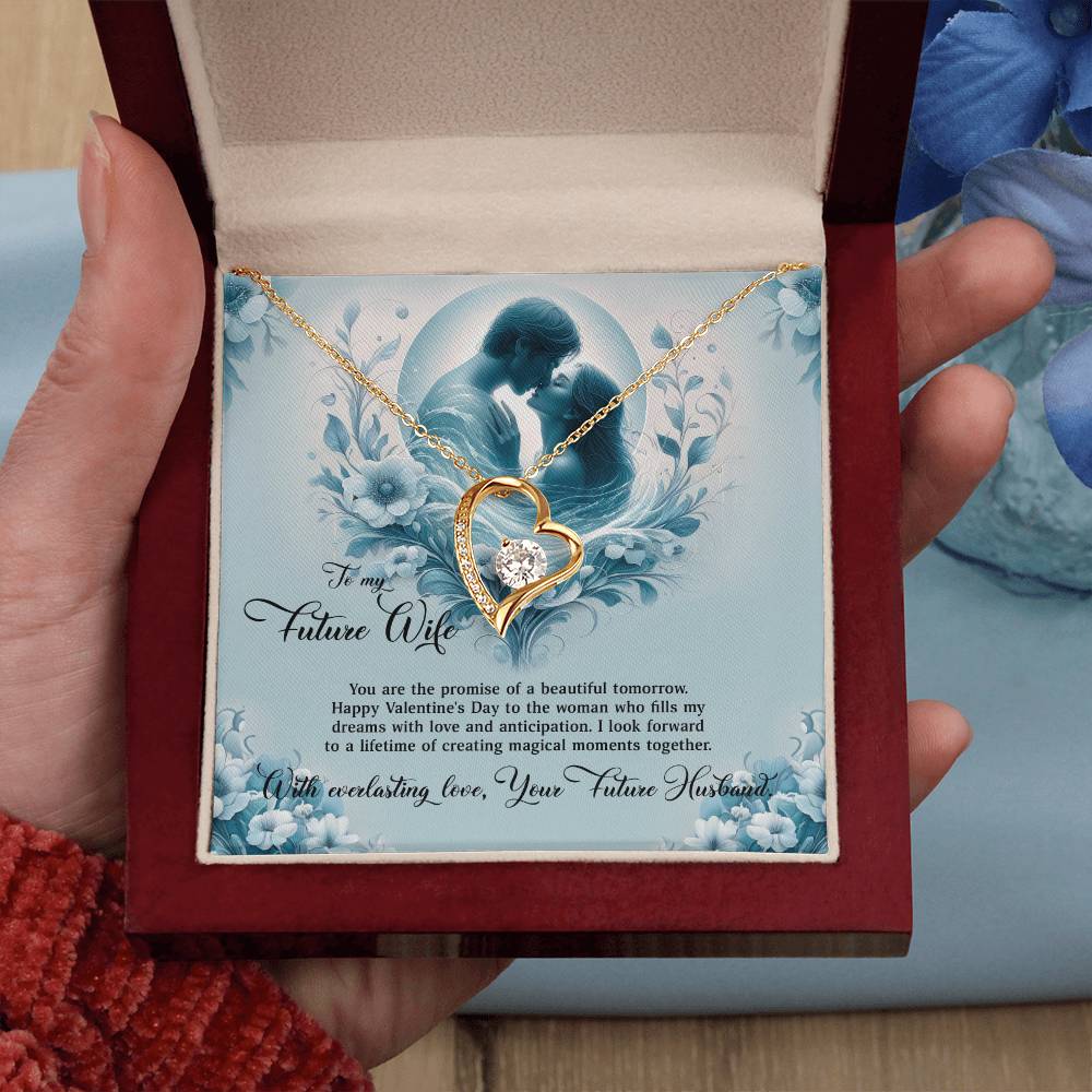 Valentine-st29d Forever Love Necklace, Gift to my Future Wife with Beautiful Message Card
