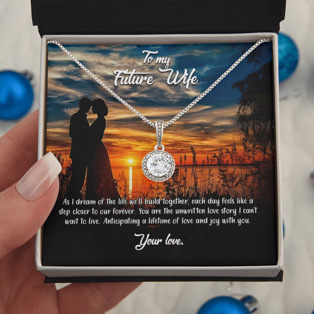 valentine-3d Eternal Hope Necklace, Gift to my Future Wife with Beautiful Message Card