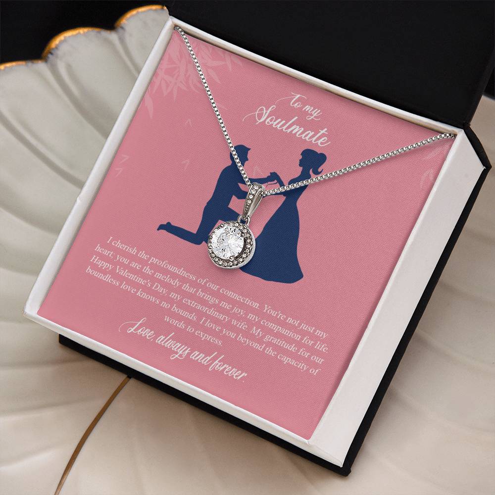 valentine-2b Eternal Hope Necklace, Gift to my Soulmate with Beautiful Message Card