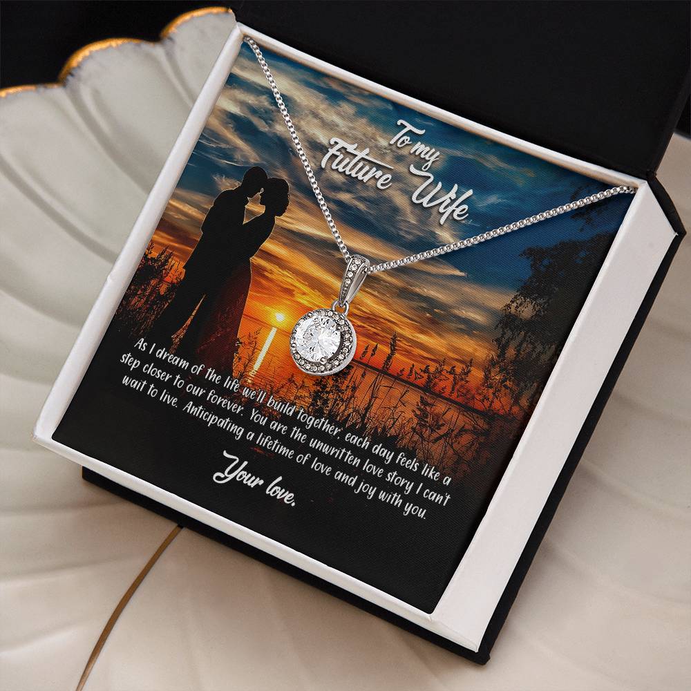 valentine-3d Eternal Hope Necklace, Gift to my Future Wife with Beautiful Message Card