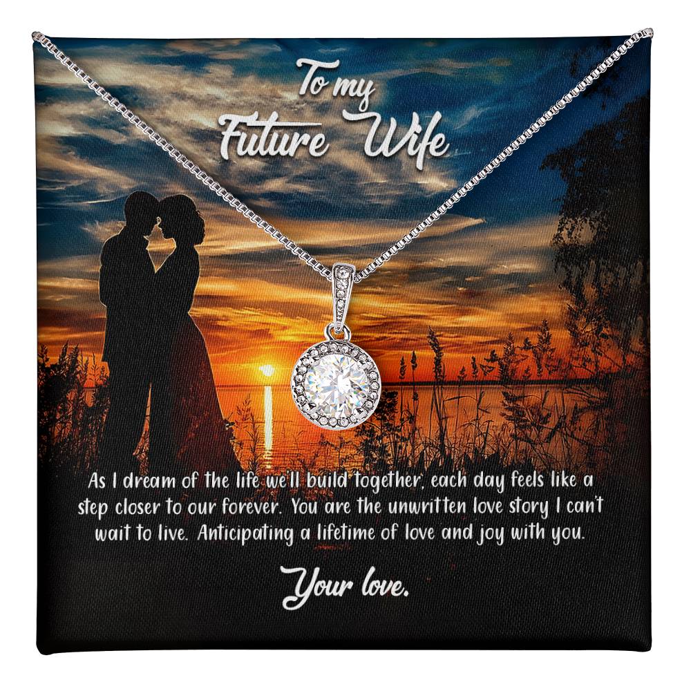 valentine-3d Eternal Hope Necklace, Gift to my Future Wife with Beautiful Message Card