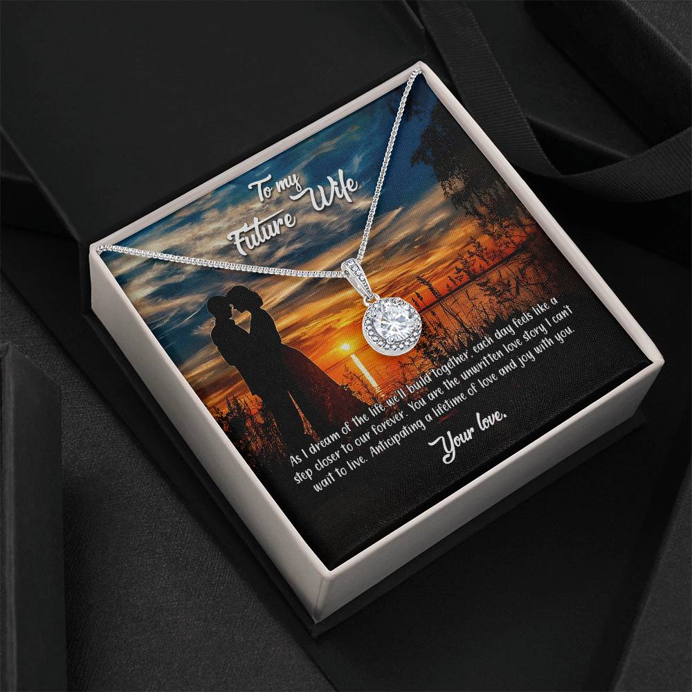 valentine-3d Eternal Hope Necklace, Gift to my Future Wife with Beautiful Message Card