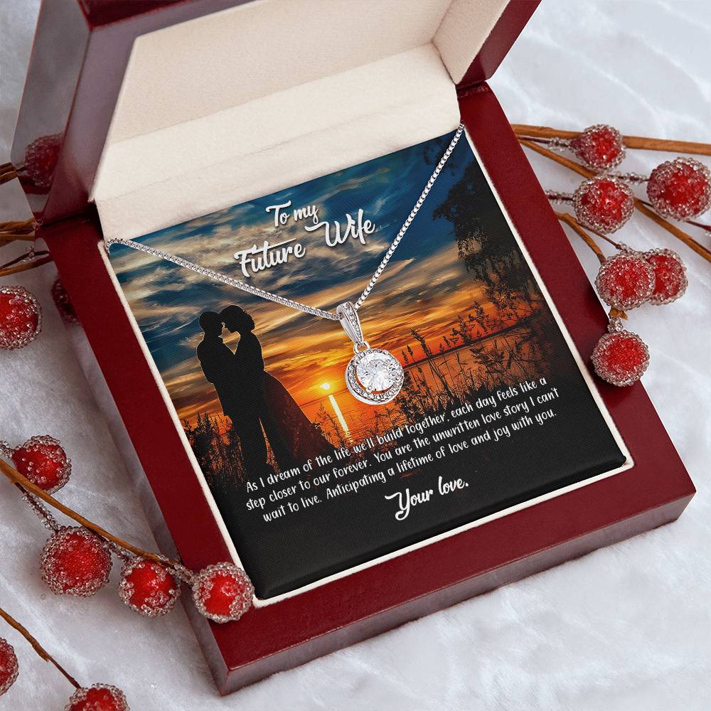 valentine-3d Eternal Hope Necklace, Gift to my Future Wife with Beautiful Message Card