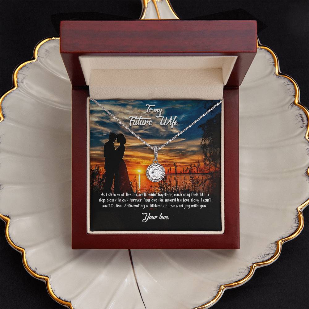 valentine-3d Eternal Hope Necklace, Gift to my Future Wife with Beautiful Message Card