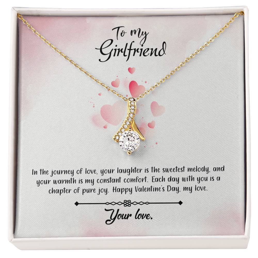 valentine-12c Alluring Beauty Necklace, Gift to my Girlfriend with Beautiful Message Card