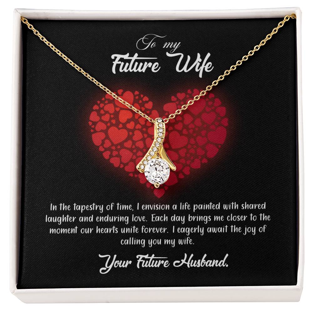 valentine-23d Alluring Beauty Necklace, Gift to my Future Wife with Beautiful Message Card