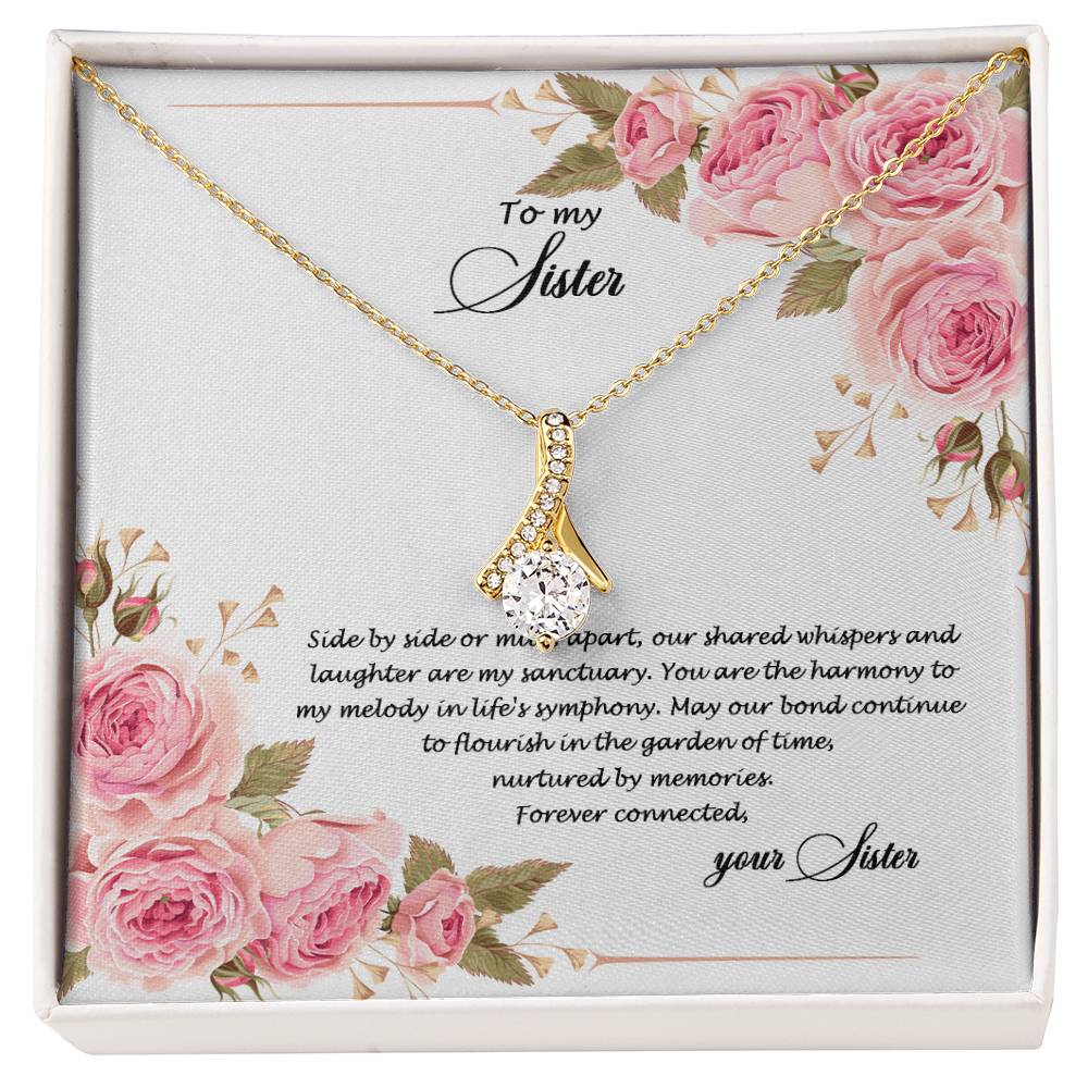 4034c Alluring Beauty Necklace, Gift to my Sister with Beautiful Message Card