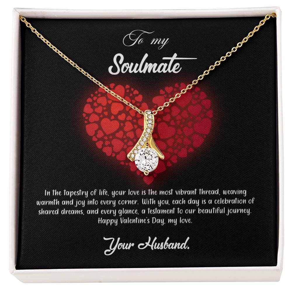 valentine-23b Alluring Beauty Necklace, Gift to my Soulmate with Message Card