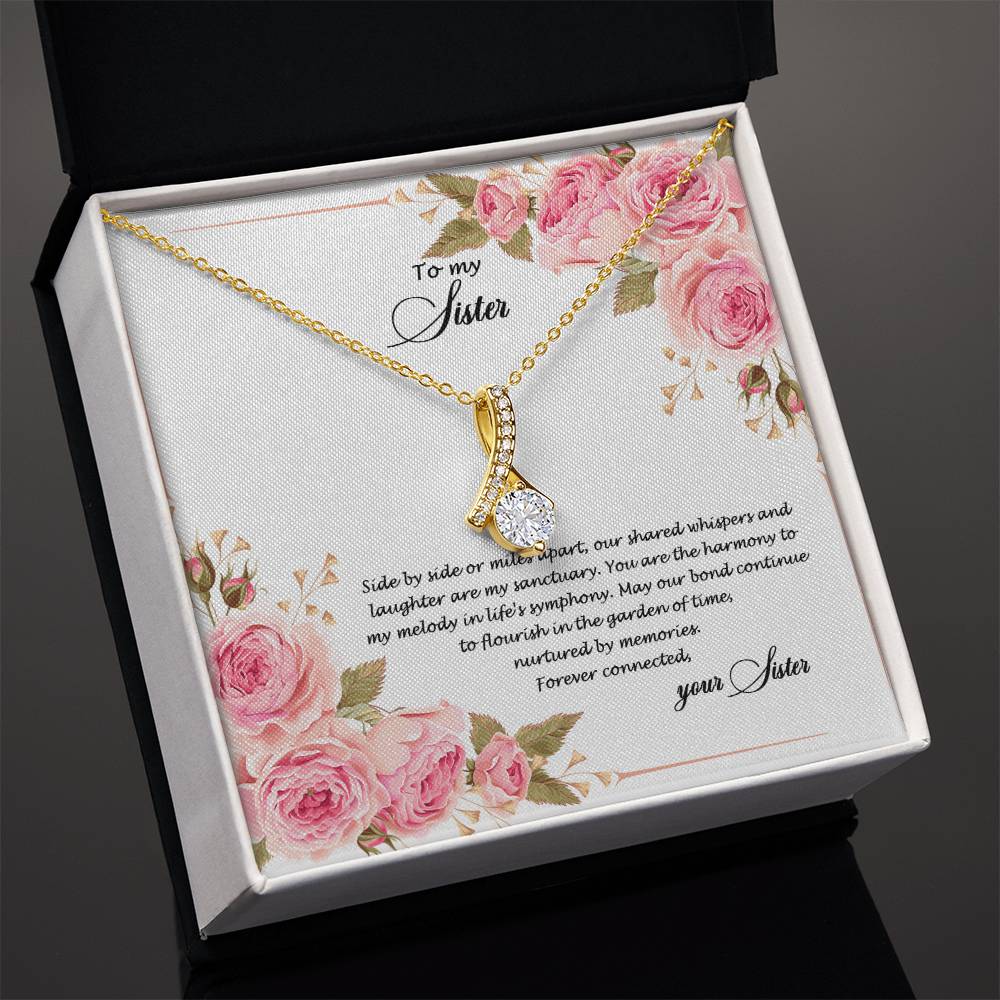 4034c Alluring Beauty Necklace, Gift to my Sister with Beautiful Message Card