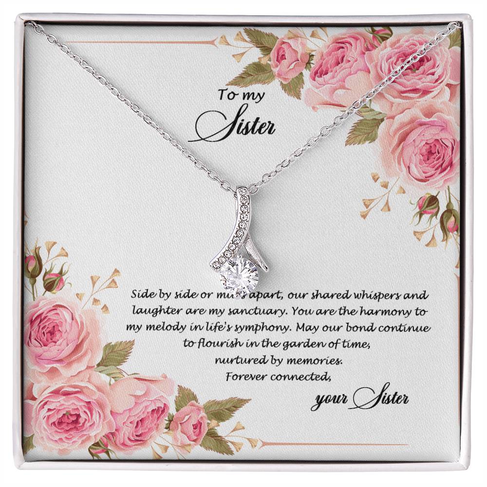 4034c Alluring Beauty Necklace, Gift to my Sister with Beautiful Message Card