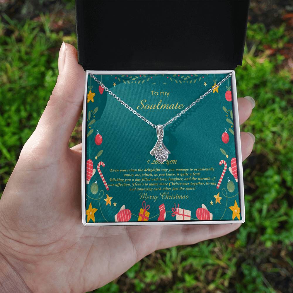 94098b Alluring Beauty Necklace, Gift to my Soulmate with Message Card