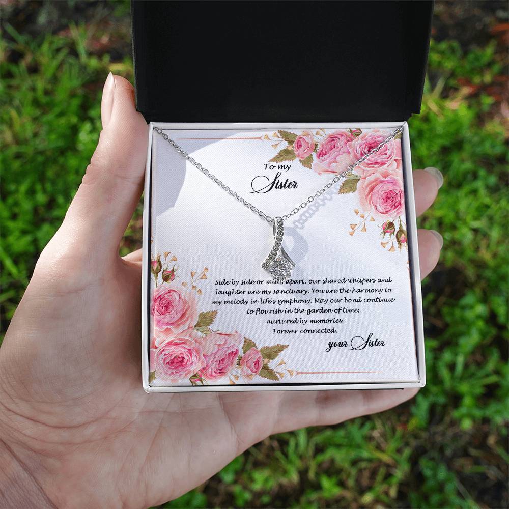 4034c Alluring Beauty Necklace, Gift to my Sister with Beautiful Message Card
