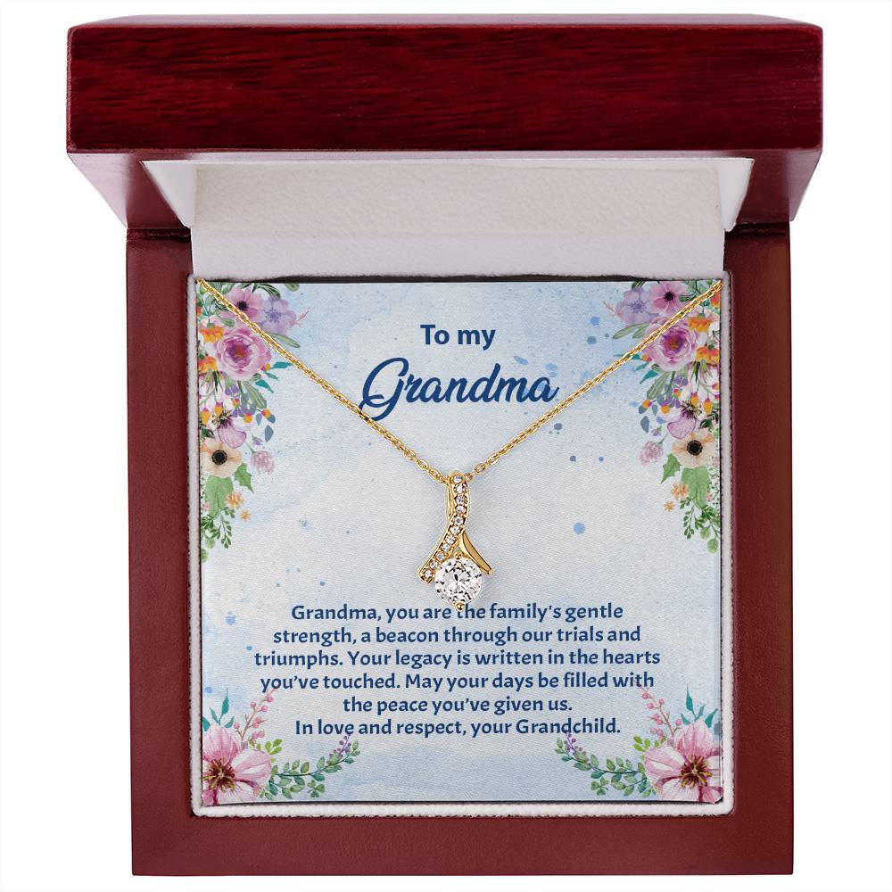4038b Alluring Beauty Necklace, Gift to my Grandma with Beautiful Message Card