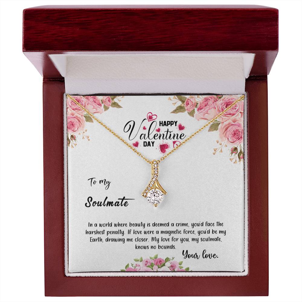 valentine-31b Alluring Beauty Necklace, Gift to my Soulmate with Message Card
