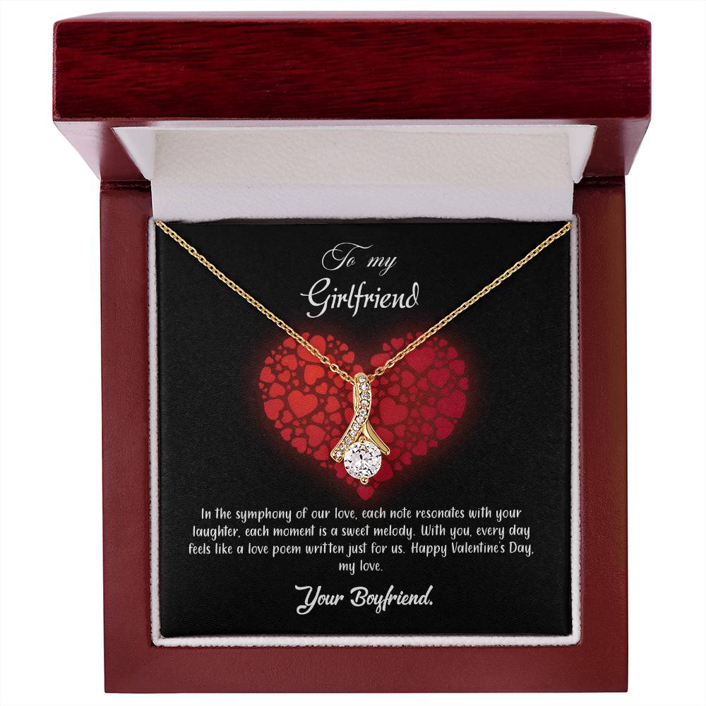 valentine-23c Alluring Beauty Necklace, Gift to my Girlfriend with Beautiful Message Card