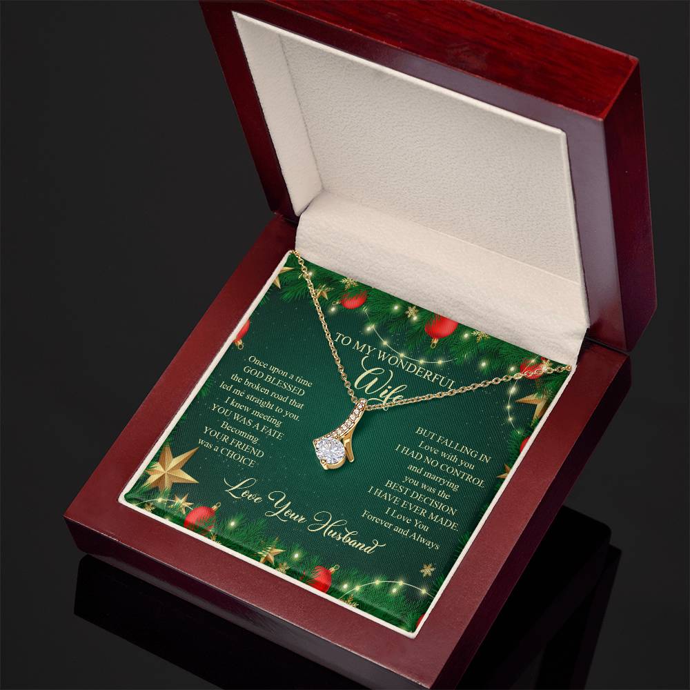 93045a Alluring Beauty Necklace, Gift to my Wife with very nice Message Card