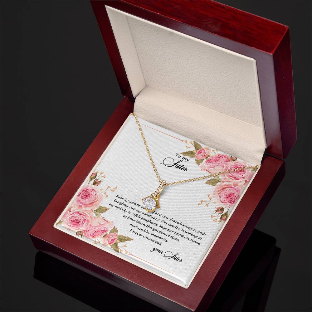 4034c Alluring Beauty Necklace, Gift to my Sister with Beautiful Message Card