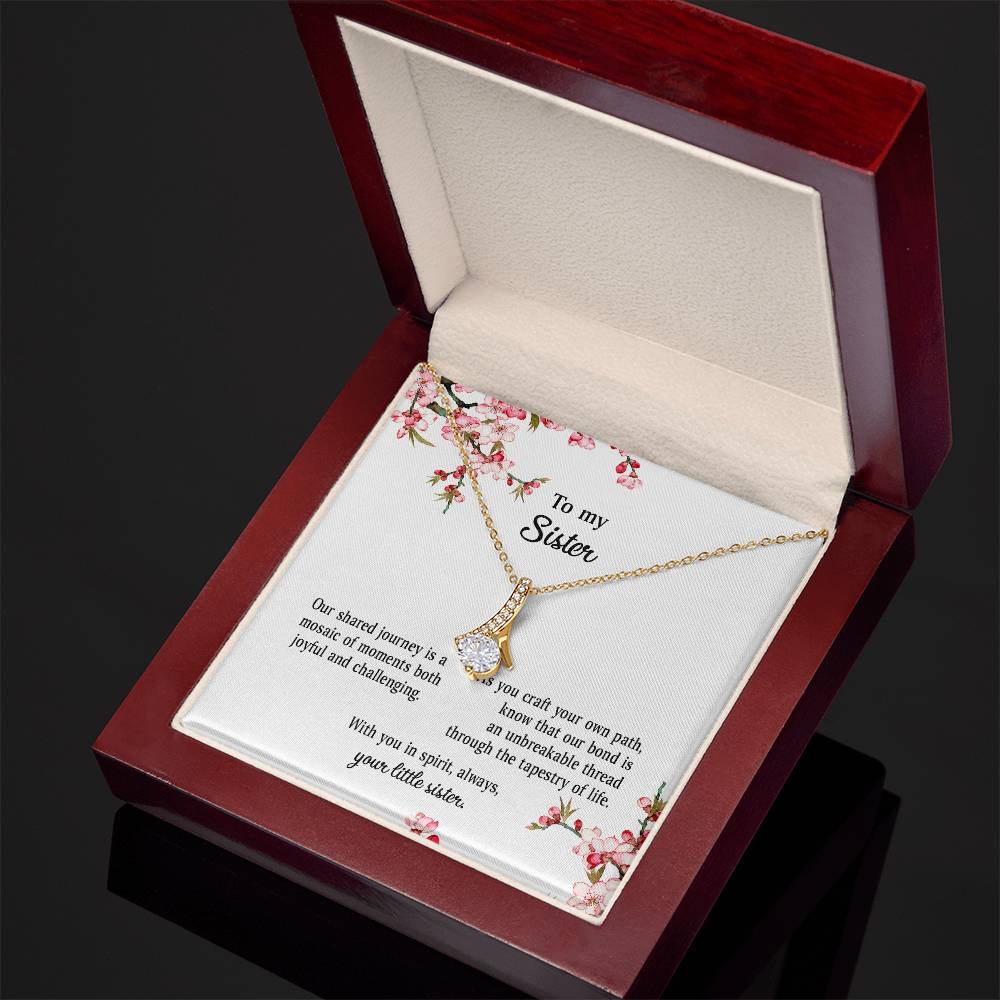 4039b Alluring Beauty Necklace, Gift to my Sister with Beautiful Message Card