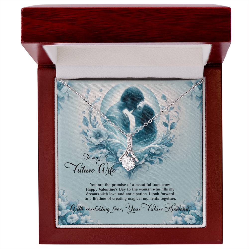 Valentine-st29d Alluring Beauty Necklace, Gift to my Future Wife with Beautiful Message Card