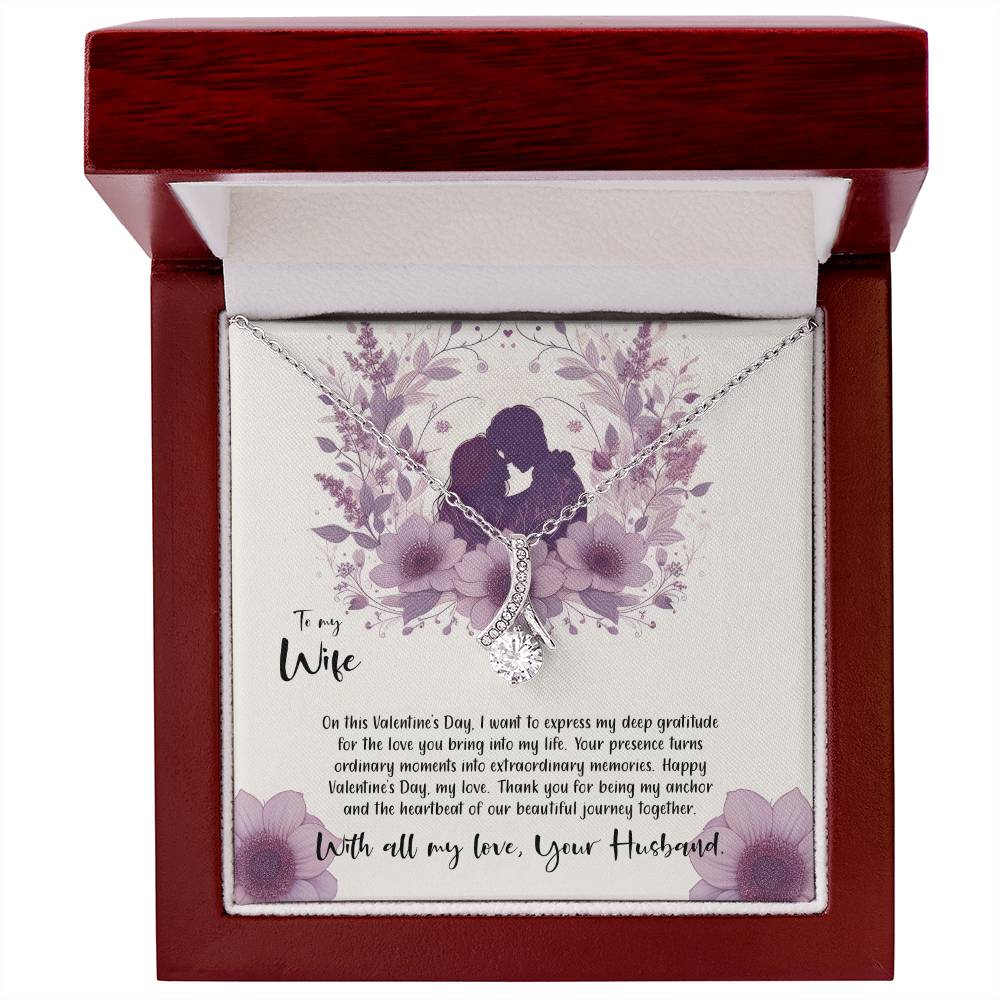 Valentine-st9a Alluring Beauty Necklace, Gift to my Wife with Beautiful Message Card