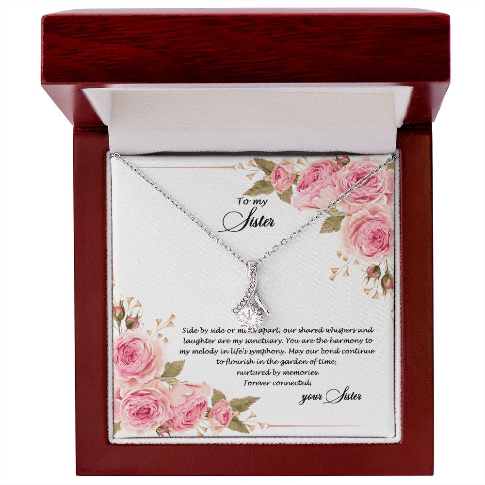 4034c Alluring Beauty Necklace, Gift to my Sister with Beautiful Message Card