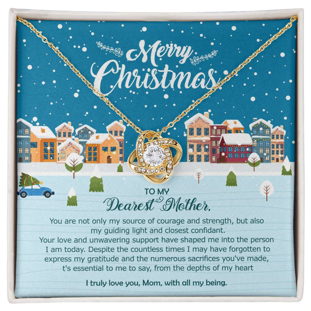 94352a Love Knot Necklace, Gift to my Mom with Beautiful Message Card