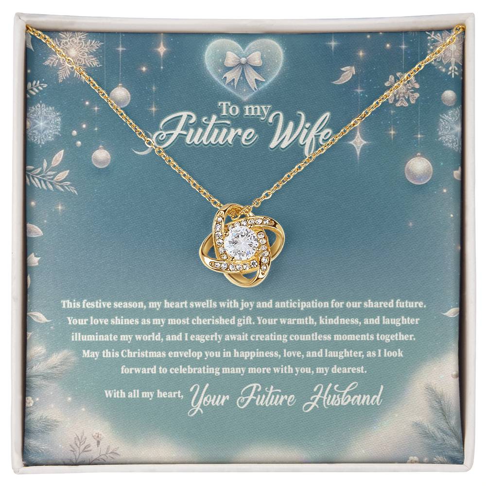 4045 (3) Love Knot Necklace, Gift to my Future Wife with Beautiful Message Card