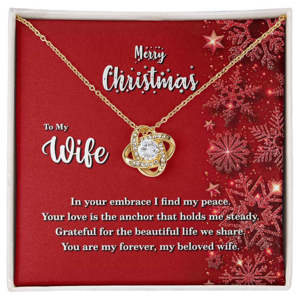 4013 Love Knot Necklace, Gift to my Wife with beautiful Message Card