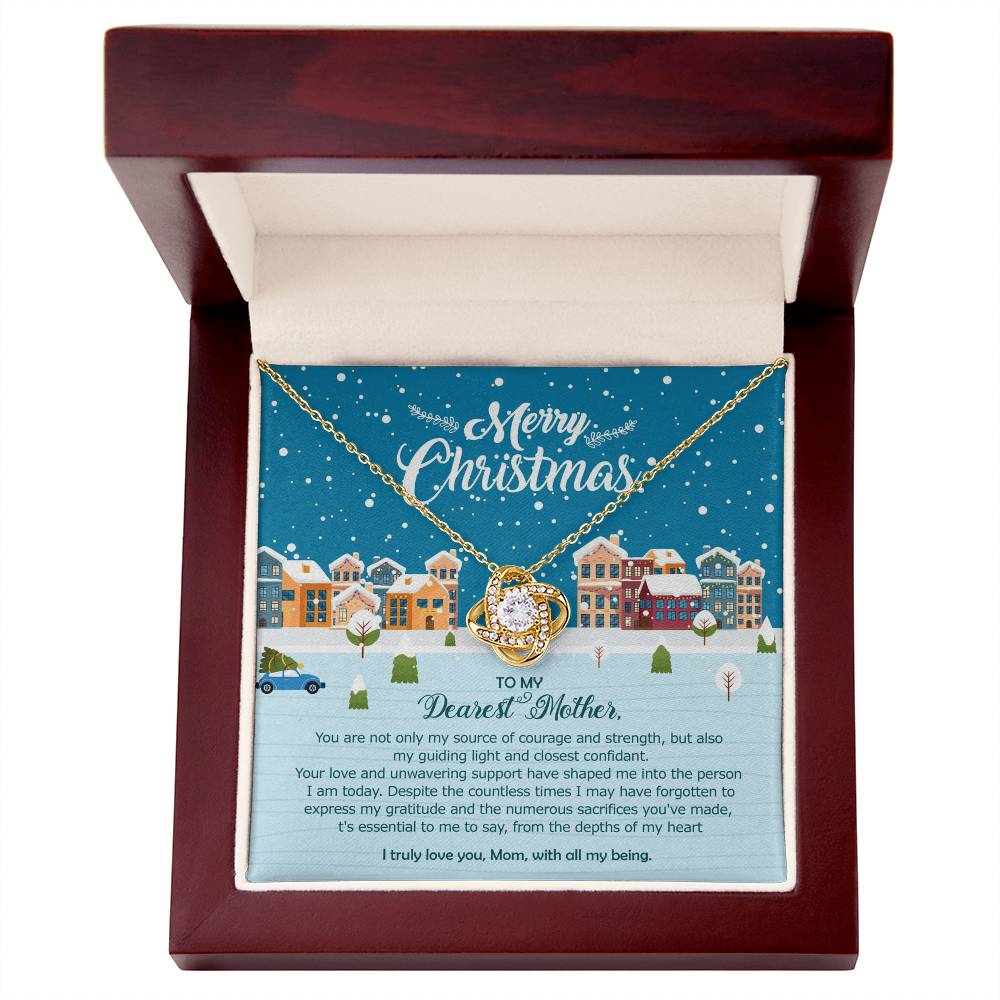 94352a Love Knot Necklace, Gift to my Mom with Beautiful Message Card