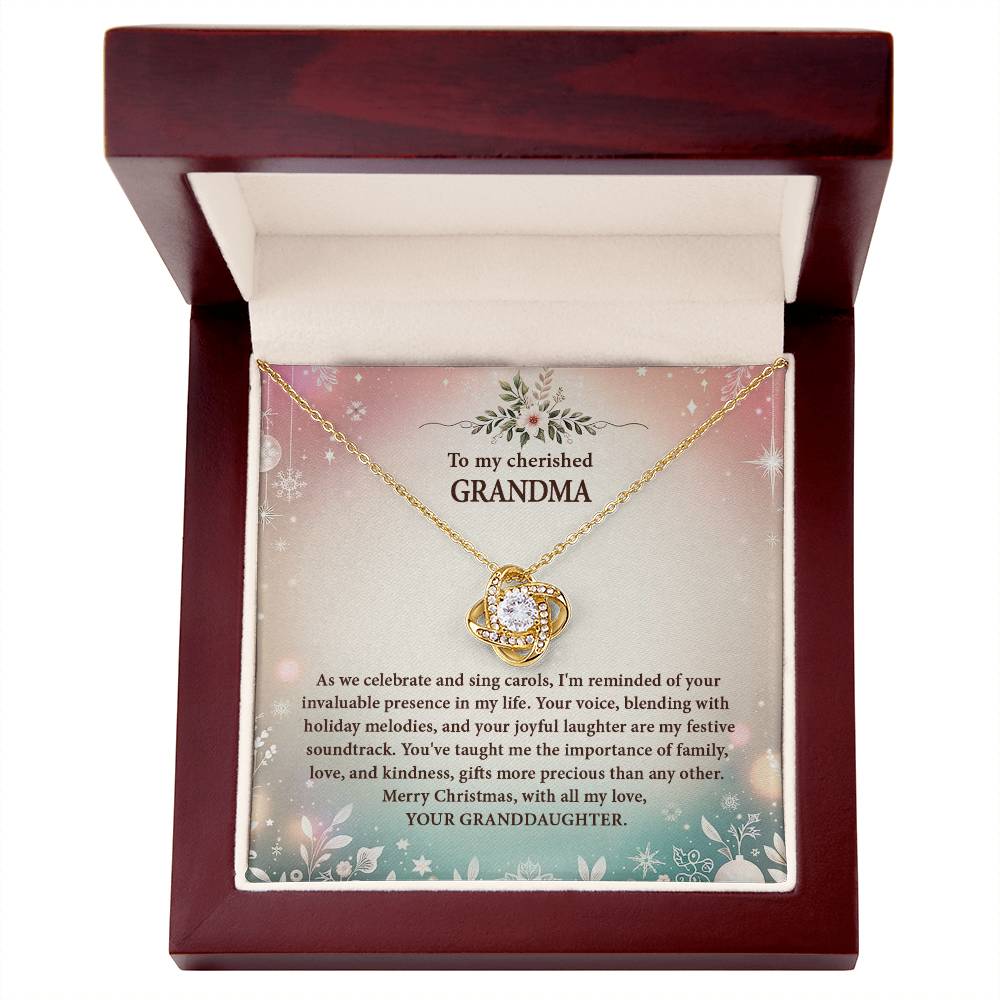 4057d Love Knot Necklace, Gift to my Grandma with Beautiful Message Card