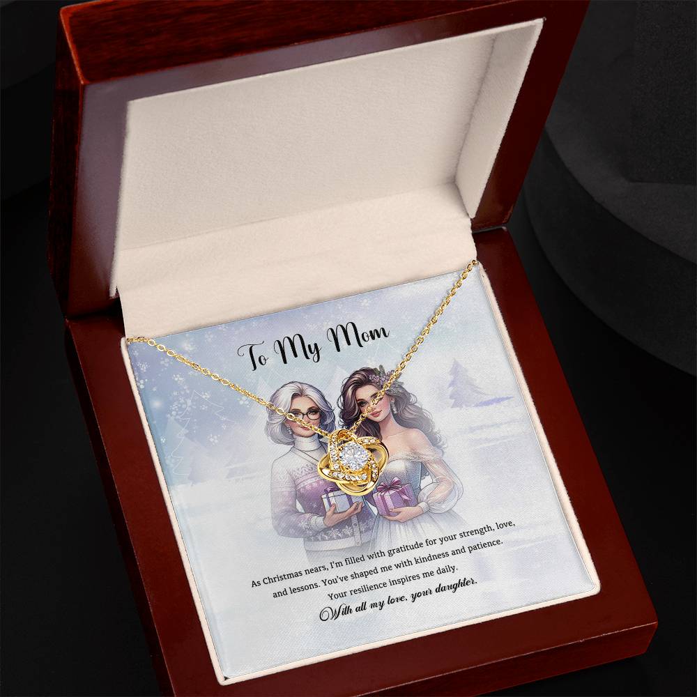 95311b Love Knot Necklace, Gift to my Mom with Beautiful Message Card