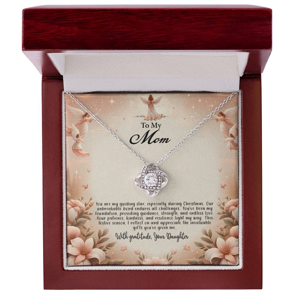 4052d Love Knot Necklace, Gift to my Mom with Beautiful Message Card