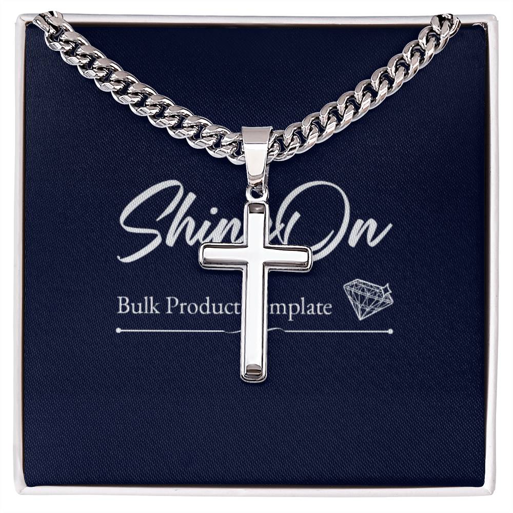 Artisan Cross on Cuban Link chain