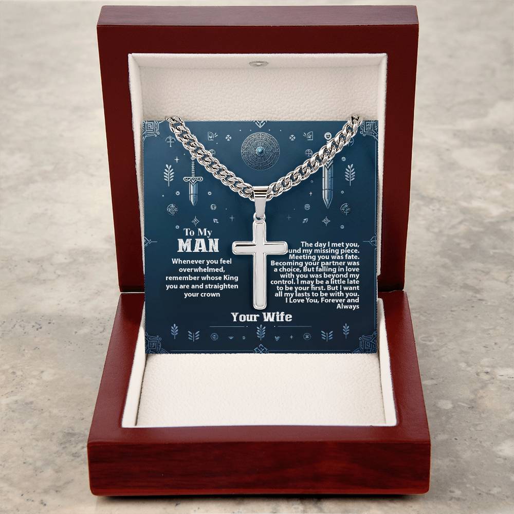 2008a Artisan Cross on Cuban Link chain