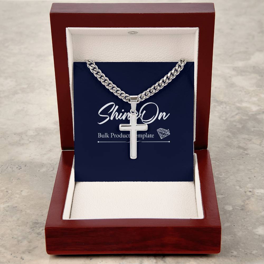 Artisan Cross on Cuban Link chain