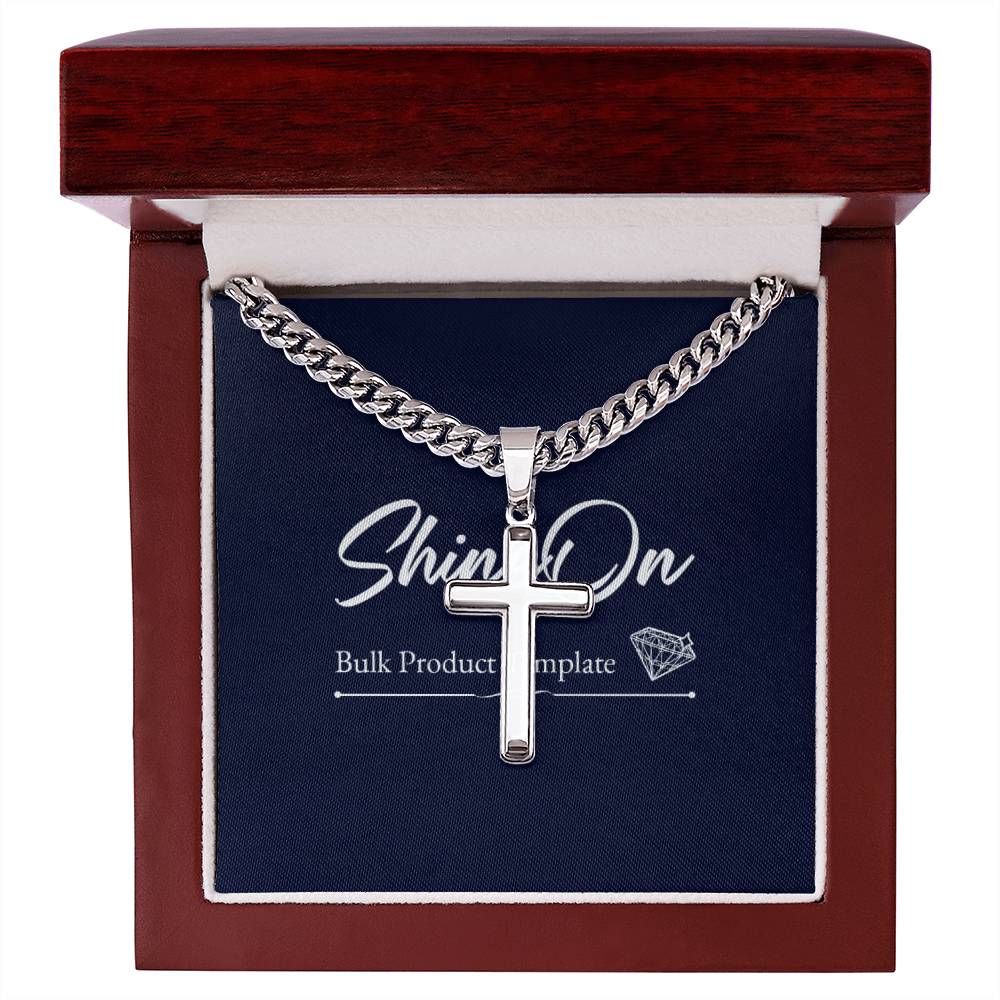 Artisan Cross on Cuban Link chain