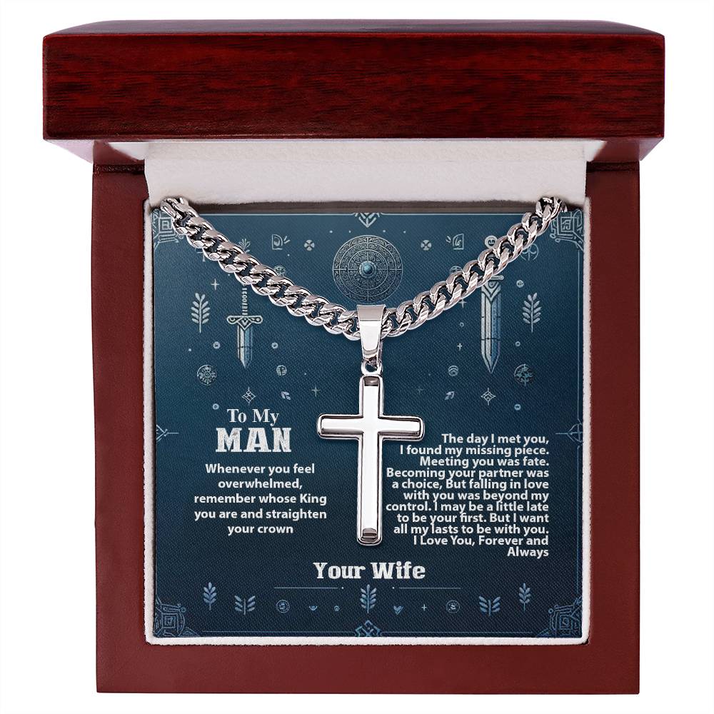 2008a Artisan Cross on Cuban Link chain