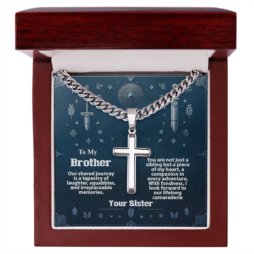2008c Artisan Cross on Cuban Link chain