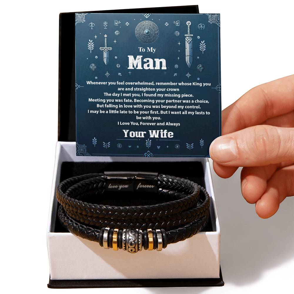 1008a Love you forever Bracelet, Gift To My Husband With Message Card