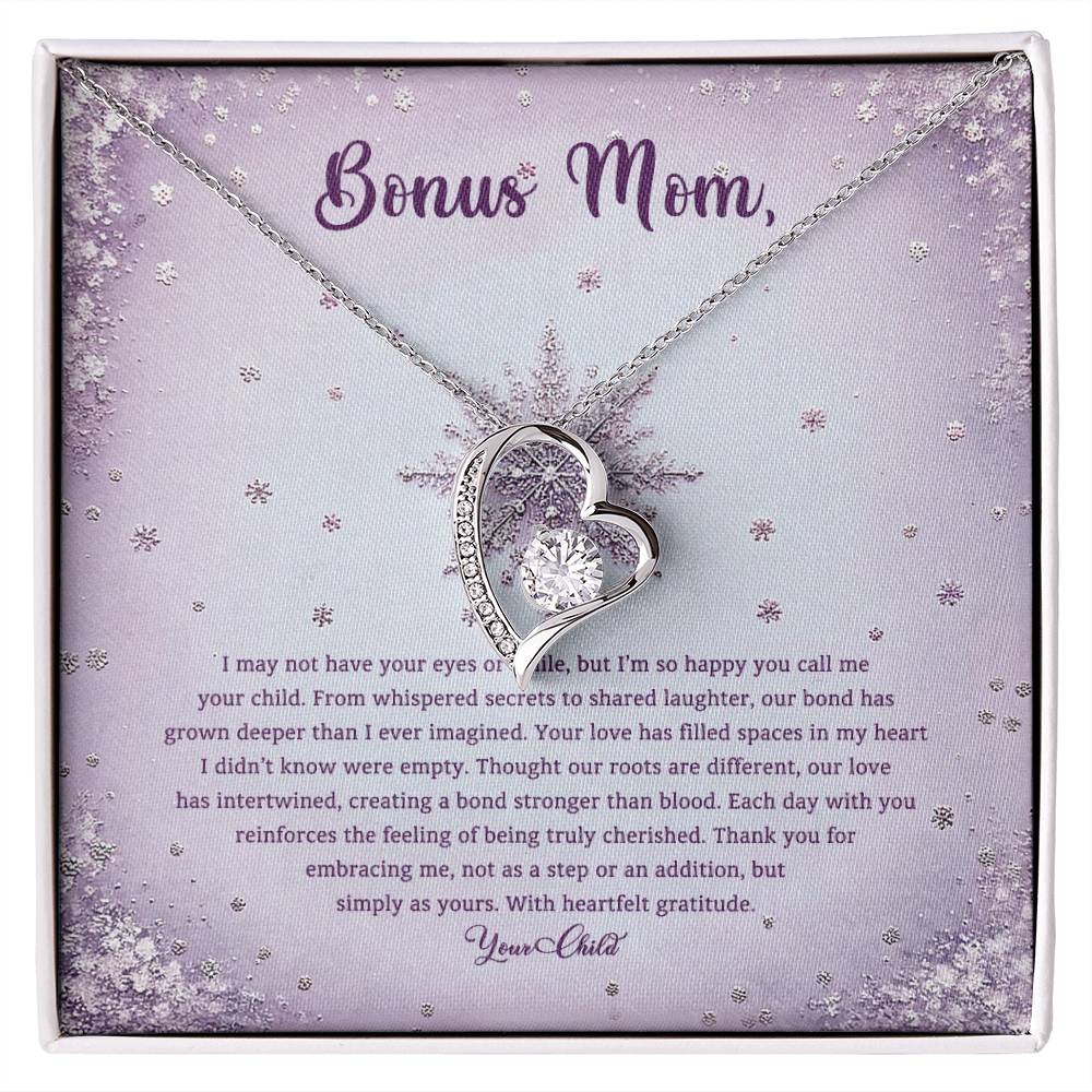 95314 a Forever Love Necklace, Gift to my Stepmom with Beautiful Message Card