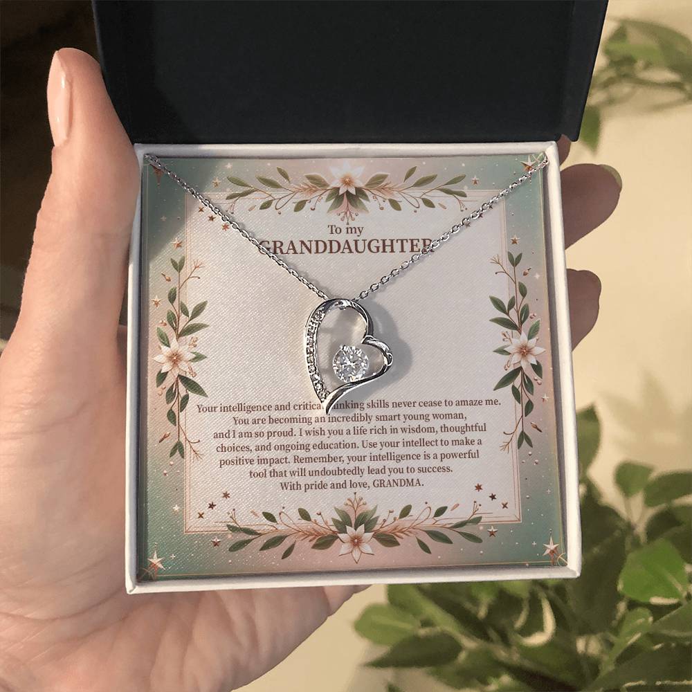 4049a Forever Love Necklace, Gift to my Granddaughter with Beautiful Message Card