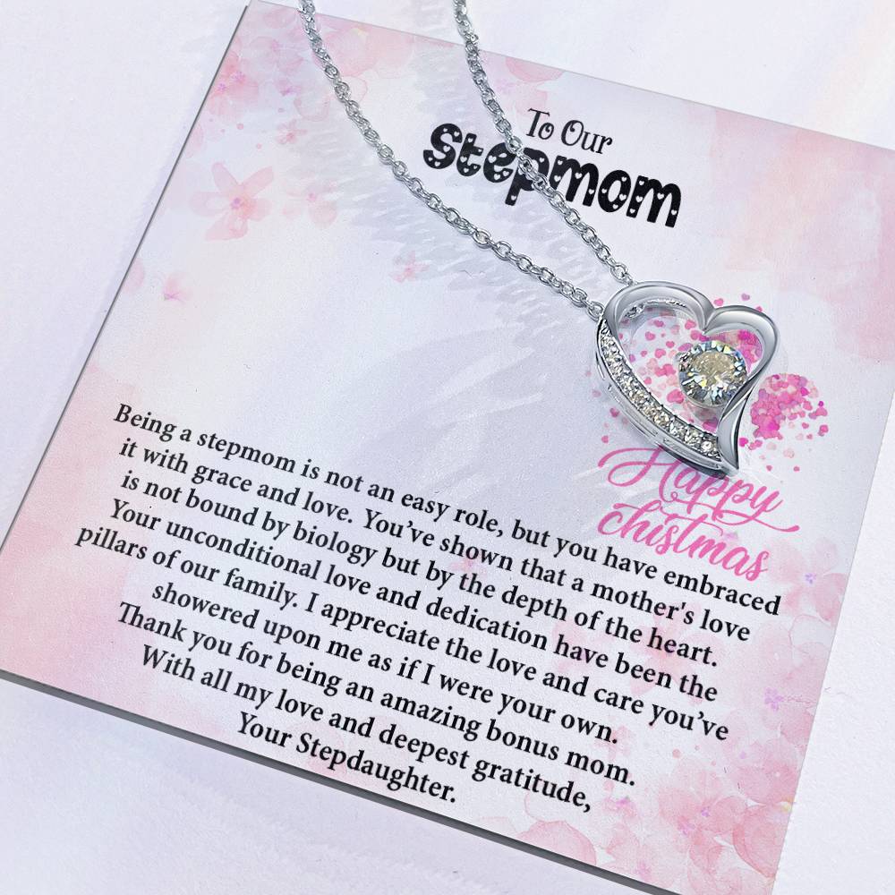 4020 a Forever Love Necklace, Gift to my Stepmom with Beautiful Message Card
