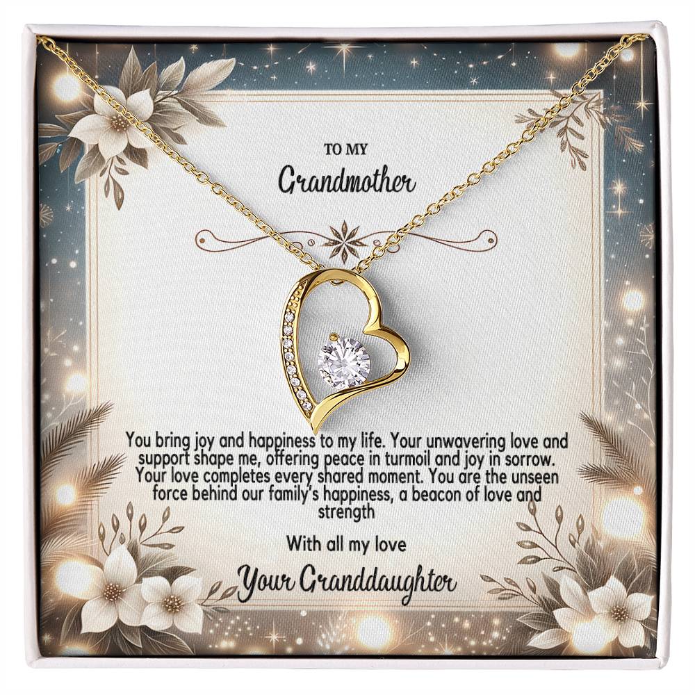 4055(b) Forever Love Necklace, Gift to my Grandma with Beautiful Message Card