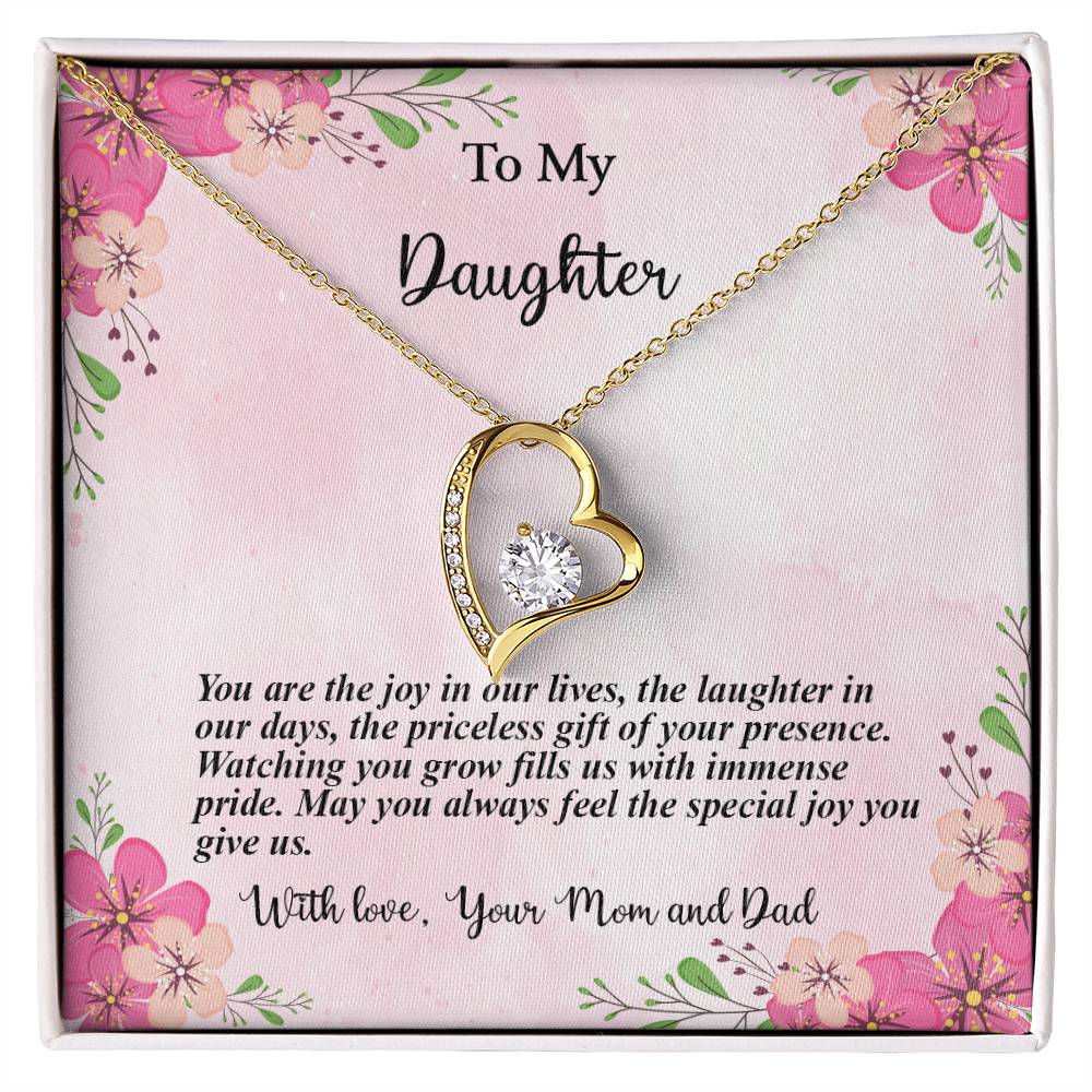4035c Forever Love Necklace, Gift to my Daughter with Beautiful Message Card