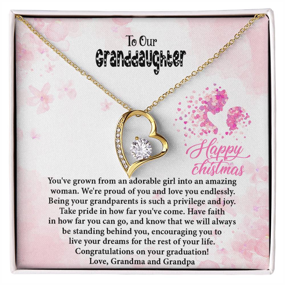 4020 d Forever Love Necklace, Gift to my Granddaughter with Beautiful Message Card