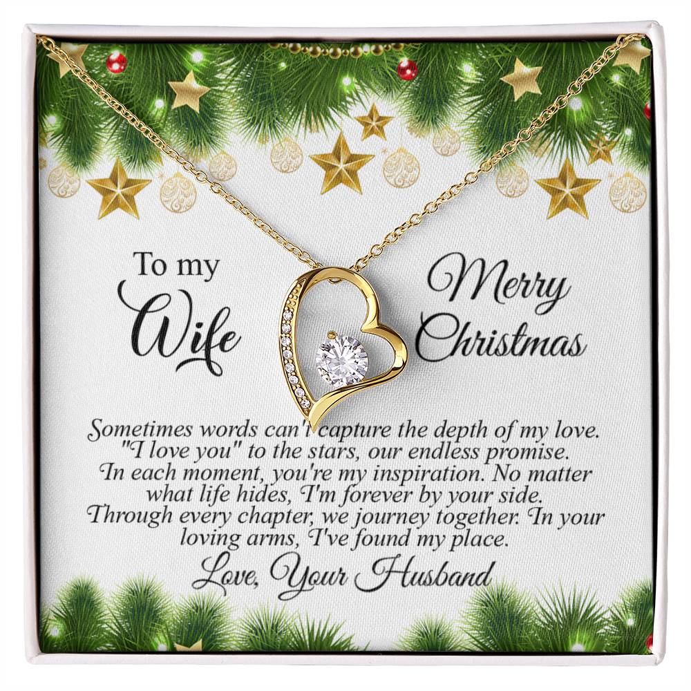 4004c Forever Love Necklace, Gift to my Wife with beautiful Message Card