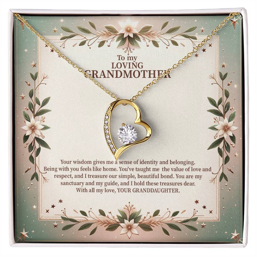 4049b Forever Love Necklace, Gift to my Grandma with Beautiful Message Card