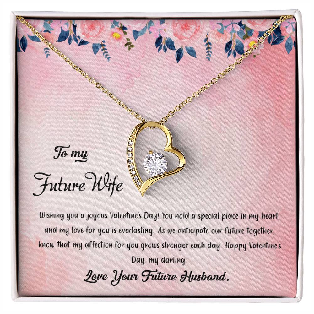 valentine-38d Forever Love Necklace, Gift to my Future Wife with Beautiful Message Card