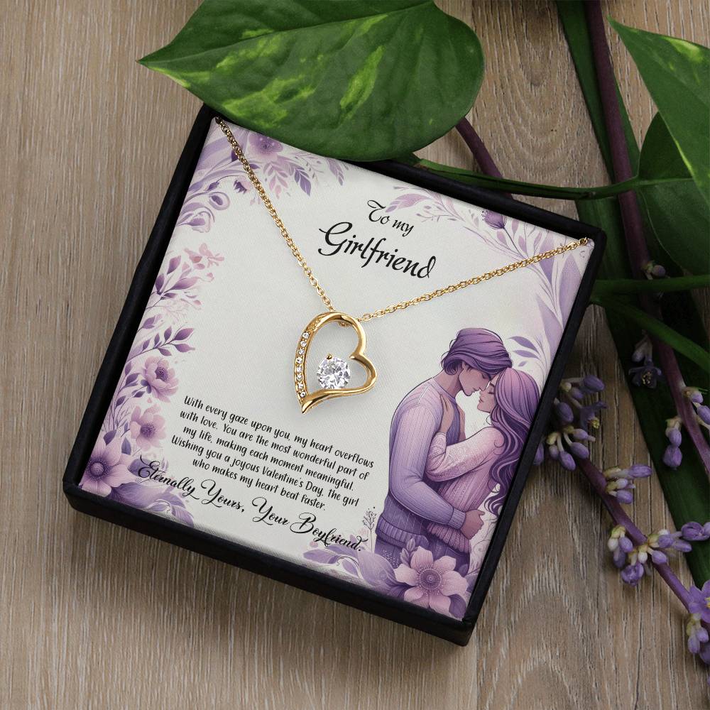 Valentine-st25c Forever Love Necklace, Gift to my Girlfriend with Beautiful Message Card