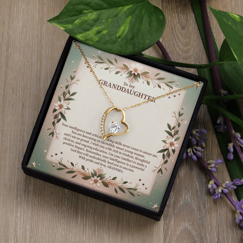 4049a Forever Love Necklace, Gift to my Granddaughter with Beautiful Message Card